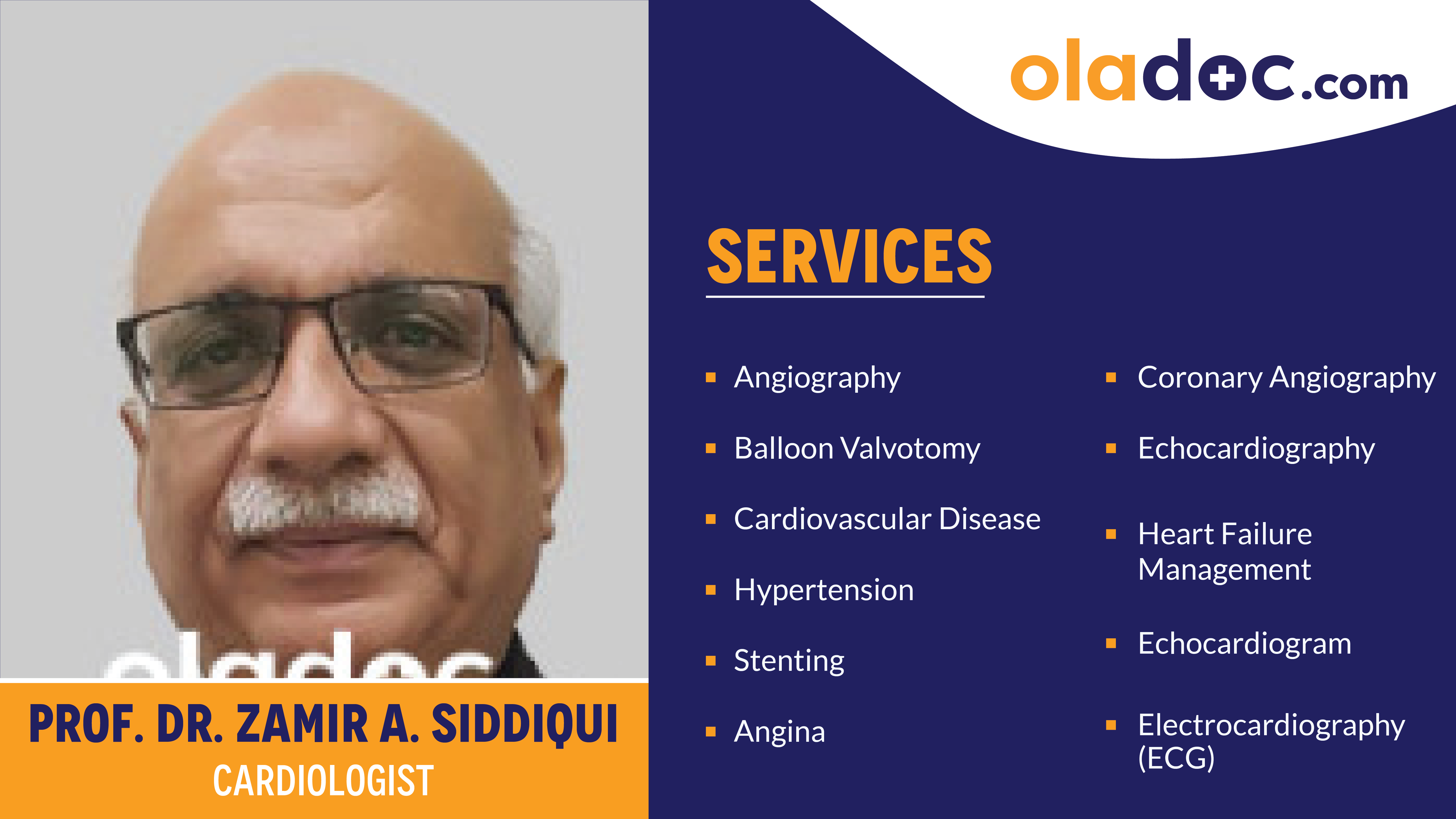 Services provided by Dr.Zamir A. Siddiqui